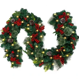 Christmas Decorations Garland with Led Christmas Lights Garland Ornaments Gift Wreath Decorative Tree