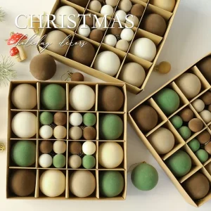 Christmas Decorations Holiday Scene Setups Plastic 1 Color Christmas Ball 3-6cm Tree Arrangements DIY Handcrafted Ornaments