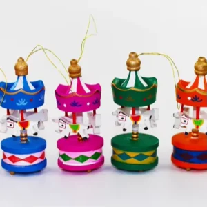 Christmas Decorations on Tree Hanging Christmas Tree Ornaments Beautiful Wooden Carousel Random Color