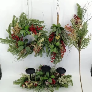 Christmas Decorative Wreaths Elegant Flowers & Plants for Festive Home Decor