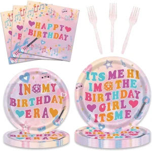 Christmas Easter Valentine’s Day Halloween Graduation Girl Birthday Party Supplies Dinnerware Set Plates Napkins Forks Plastic