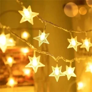 Christmas Fairy Light Festoon Led String Light Star Garland Window Indoor Tree Decoration Halloween Wedding Night Lamp