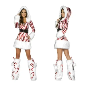 Christmas Festival Dress Women Cosplay Christmas Costume Carnival Party Wear Sexy Christmas Dress With Hat