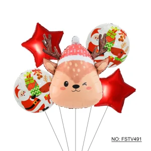 Christmas Foil Balloon Set Party Decoration OEM ODM Helium Balloon Kit Factory Direct Supply for Outdoor Holiday Events