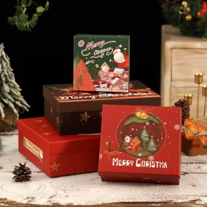 Christmas Gift Box Coated Paper Large Scarf Thermos Cup Packaging Box Customizable In Stock