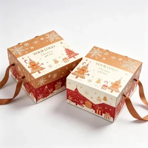 Christmas Gift Box Luxury Cute Portable Packaging for Holiday Presents Festive Gift Box with Premium Quality