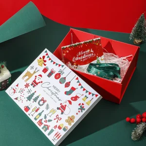 Christmas Gift Boxes Eco Friendly Paper Packaging Boxes for Holiday Candies Presents and Party Decorations