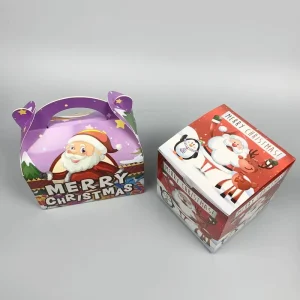 Christmas Gift Boxes with Handle Custom Packaging for Holiday Treats Presents