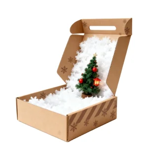 Christmas Gift Packaging Thick Paper Boxes Gold Foil Holiday Shipping Box