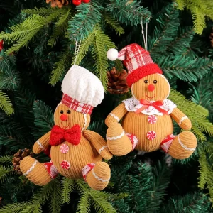 Christmas Gingerbread Design Decorations Hanging Ornament Cartoon Xmas Tree Pendant Gift Present Home Party New Years Decor
