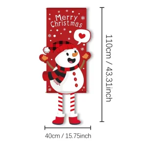 Christmas Hanging Banner Decorations Flag for Hanging Backdrop Reusable Sign Xmas Eve Holiday Party Decor Flag
