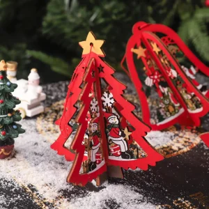 Christmas Hanging Decorations Wood Nativity Scene Ornament Christmas Religious Decoration Christian Catholic Wooden Crafts