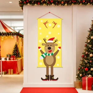 Christmas Hanging Flag Decoration for Home Party Door
