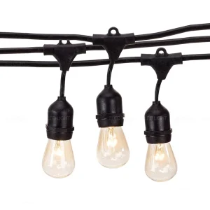 Christmas Holiday Festival Decorations 48ft 10 Hanging Strip Indoor Outdoor Waterproof E27 Socket String Light