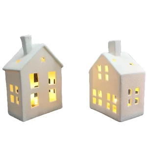 Christmas Home Decor Ceramic House Ornament for Holiday Season Holiday Supplies for Seasonal Decorations