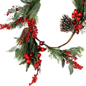 Christmas Home Decoration Autumn Sunflower Pumpkin Berries Hanging Vine Decoration Artificial Fall Maple Leaves Garland