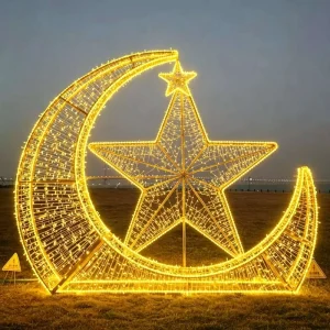 Christmas IP65 Modelling Light Decorative Custom Large Wrought Iron Christmas 3D LED Outdoor Decorative Lighted