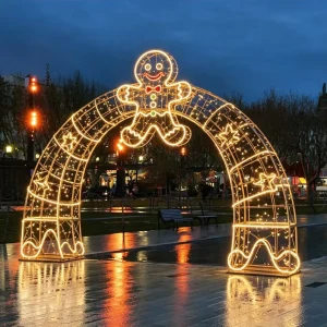 Christmas IP65 Waterproof Archway Decorative Oversized Christmas Gingerbread Man LED Outdoor Festival Decorative Light