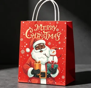 Christmas Kraft Paper Bags Bulk Holiday Gift Bags Eco Brown Paper Bags for Xmas