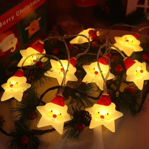 Christmas LED Decorative Light String Snowman Bear Old Head Styling Cross Border Special for Festival Decoration Props