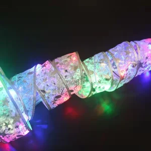 Christmas LED Ribbon Lights Colorful Festive Decorative Lights for Holiday Atmosphere