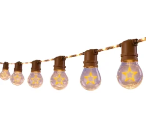 Christmas LED Twine Connectable Solar String Lights With Custom Patterned Light Bulbs Total Length 8 Meters Festival Decor Light