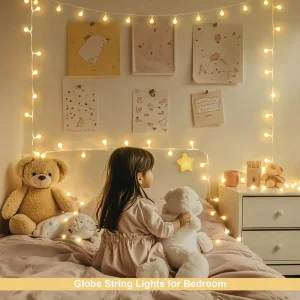 Christmas Lantern Warm White Globe String Lights 8 Function Remote Control for Indoor and Outdoor Decorative Room Decor Lights