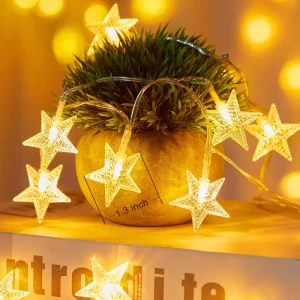 Christmas Lantern Waterproof Star String Lights Battery Operated IP44 Rated Room Lighting Decoration LED