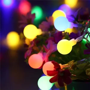 Christmas Lighting String LED Festoon Lights Multicolor Outdoor Waterproof Ball String Garland Wedding Garden Display