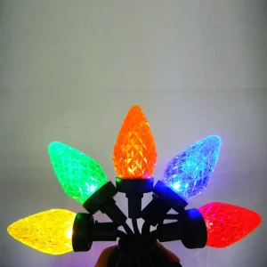Christmas Lights Factory Direct UL Replaceable Outdoor Faceted C7 LED Lights Festival Seasonal