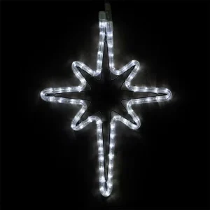 Christmas Lights Outdoor Metal Wire Frame LED Rope Hanging Bethlehem Star Festival Decor Lighting