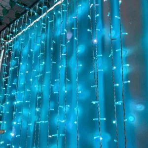 Christmas Lights Twinkling RGB LED PVC Curtain Light Waterproof IP65 Outdoor Christmas & New Year’s Lighting for Shopping Mall