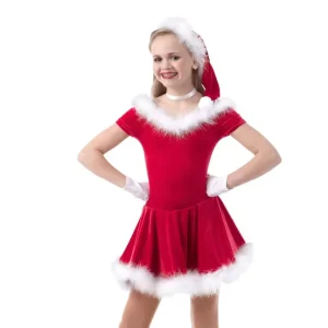 Christmas Lovely Dance Dress Winter Party Performance Dance Wear Stage Performance Santa Claus Costumes