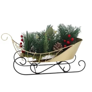 Christmas Metal Art Lawn Decorations Snowman Reindeer Sleigh Post Outdoor Seasonal Arrangements