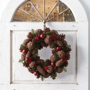 Christmas Nature Pine Cone Wreath Decoration for Indoor and Outdoor Use Decorative Adornos De Navidad