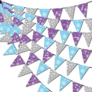Christmas New Creative Snowflake Paper Triangle Banner Flag Party & Venue Setup Decoration