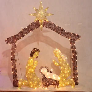 Christmas New Decoration Led Production Holiday Led Nativity Scene for Park and Garden Motif Light