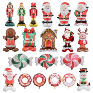Christmas New Year Aluminum Foil Balloons Party Balloons New Year Decoration Supplies Christmas Tree Balloon Toys