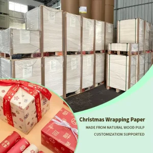 Christmas OEM Paper Paperboards Wrapping Paper Thick Custom Printed Gift Boxes Red Envelopes Holiday Packaging Paper