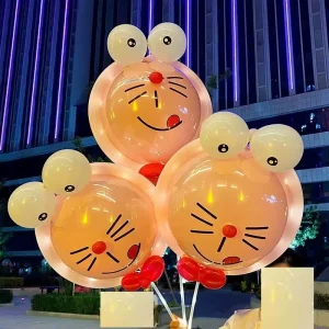 Christmas Occasion and Party Favor Festival Gift Flashing 20″ Led Bobo Balloon Lighting Doraemon Air Balloon