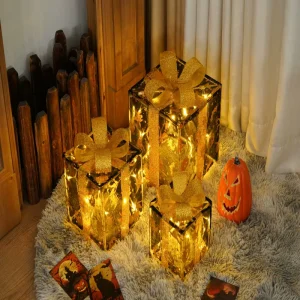 Christmas Ornament Light Remote Control & Button Switch USB Battery Operated LED Night Light Home Festival Decor