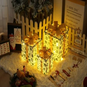 Christmas Ornament Light Remote Control & Button Switch USB Battery Operated LED Night Light Home Festival Decor