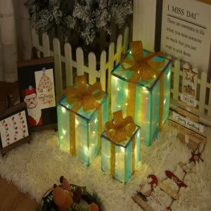 Christmas Ornament Night Light Remote & Button Control Battery Dual Power Indoor Room Decor Lamp