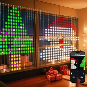 Christmas Outdoor Waterproof 3*3M 2*2M Smart Curtain Light APP Programmable String Lights Party Wedding Garden Courtyard Decor