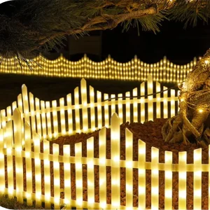 Christmas Outdoor Waterproof Colorful Garden Fence Lights