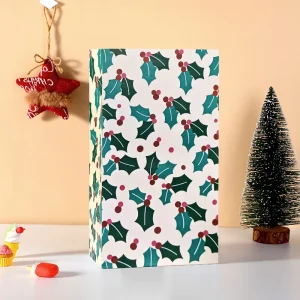 Christmas Packaging Gift Bags Custom Logo Paperboard With Handle Window for Gifts Toys