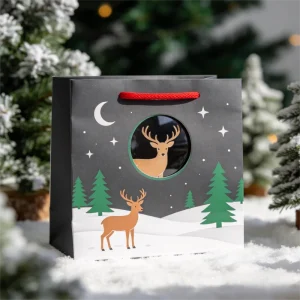 Christmas Paper Gift Bags with Festive Designs for Holiday Packaging