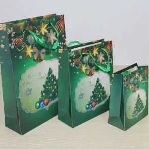 Christmas Paper Gift Bags with Handle for Holiday Goody Bags