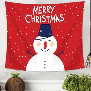 Christmas Party Backdrop Banner Polyester Lightweight Eco Friendly Reusable Portable Hanging Banner for Indoor Outdoor Use