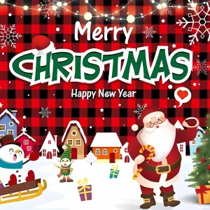 Christmas Party Banners Decorative Backdrops for Photography Photo Props and Supplies